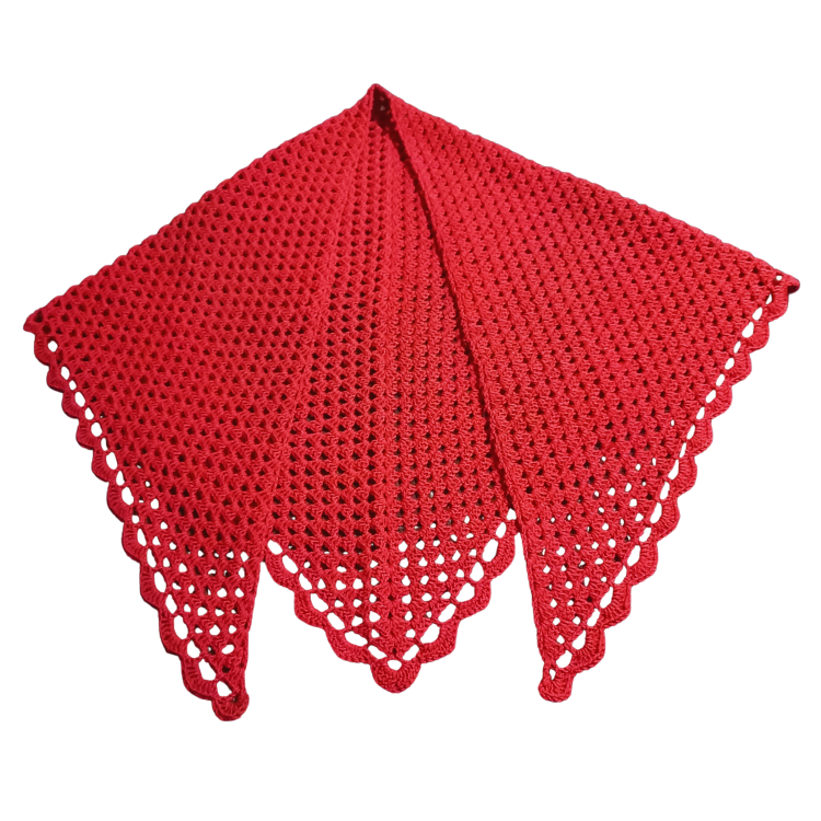 THE CIRCLE  STUDIO 100% MERINO WOOL HAND MADE SCARF IN MAROON