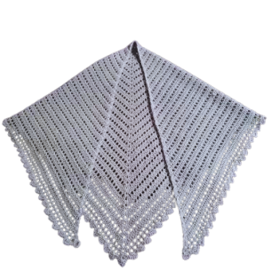 THE CIRCLE STUDIO 100% MERINO WOOL HAND MADE SCARF IN ARCTIC BLUE