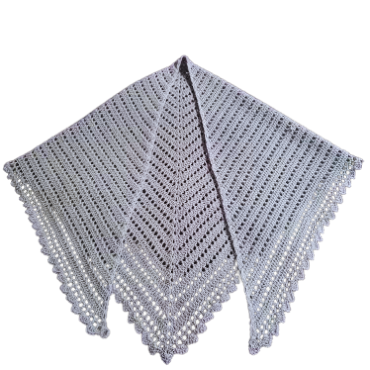 THE CIRCLE STUDIO 100% MERINO WOOL HAND MADE SCARF IN ARCTIC BLUE