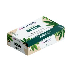 CLEANIC NATURALS COSMETIC BUDS WITH HEMP 200 PCS CLEANIC NATURALS COSMETIC BUDS WITH HEMP 200 PCS