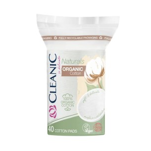 CLEANIC NATURALS ORGANIC COTTON  OVAL cotton pads 40 PCS CLEANIC NATURALS ORGANIC COTTON  OVAL cotton pads 40 PCS