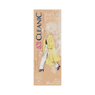 CLEANIC PURE COTTON PANTY LINERS UNFOLDED 20 PCS CLEANIC PURE COTTON PANTY LINERS UNFOLDED 20 PCS