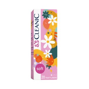 CLEANIC SOFT PANTY LINERS UNFOLDED 20 PCS CLEANIC SOFT PANTY LINERS UNFOLDED 20 PCS