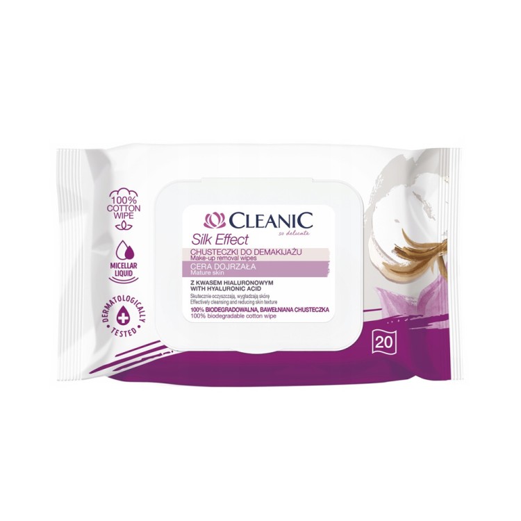 CLEANIC Silk Effect face wipes normal/mixed skin 20 pcs .