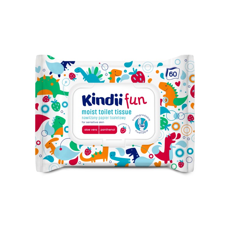 KINDII FUN Wet toilet paper for sensitive skin 60pcs