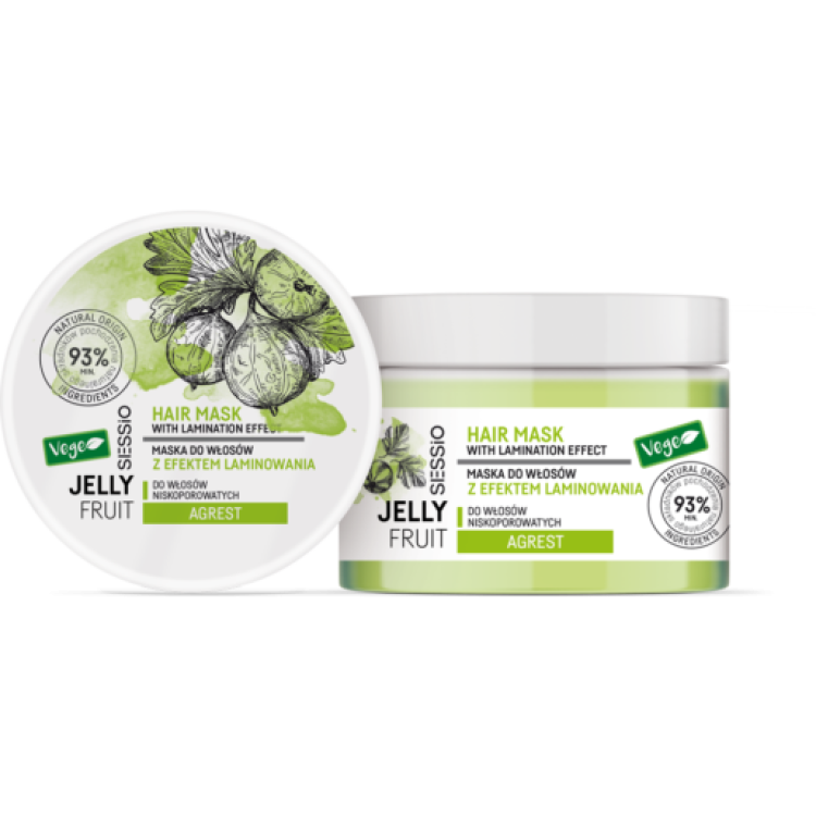 Chantal SESSIO JELLY FRUIT – Gooseberry mask for low porosity hair with laminating effect 250 g EXP: 05.2024