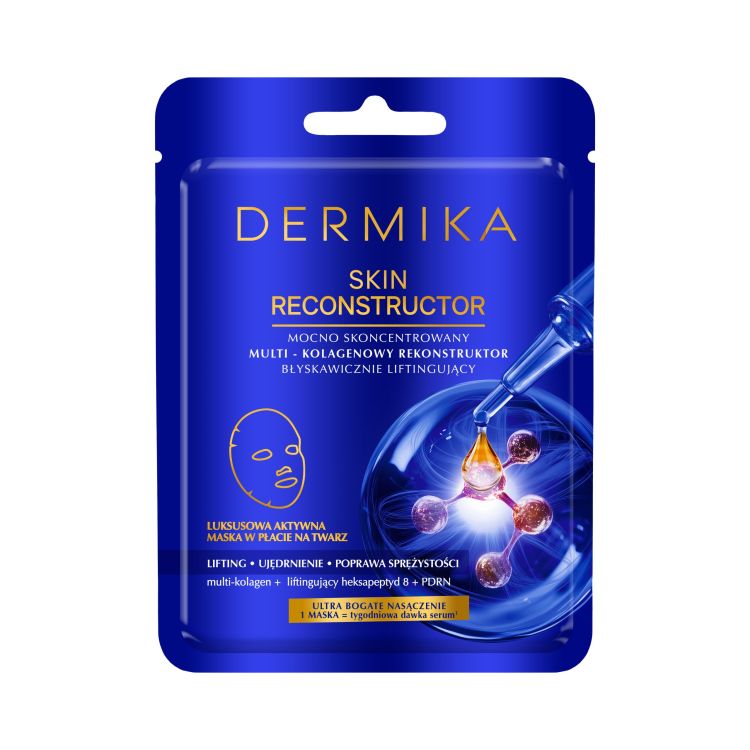 DERMIKA SKIN RECONTRUCTOR Highly concentrated multi-collagen reconstructor with instant lifting effect, sheet mask for the face, 1 piece DERMIKA SKIN RECONTRUCTOR Highly concentrated multi-collagen reconstructor with instant lifting effect, sheet mask for the face, 1 piece