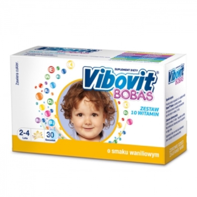 Vibovit Bobas 30 sashets with vanilia flavour, 60g EXP: 05.2024