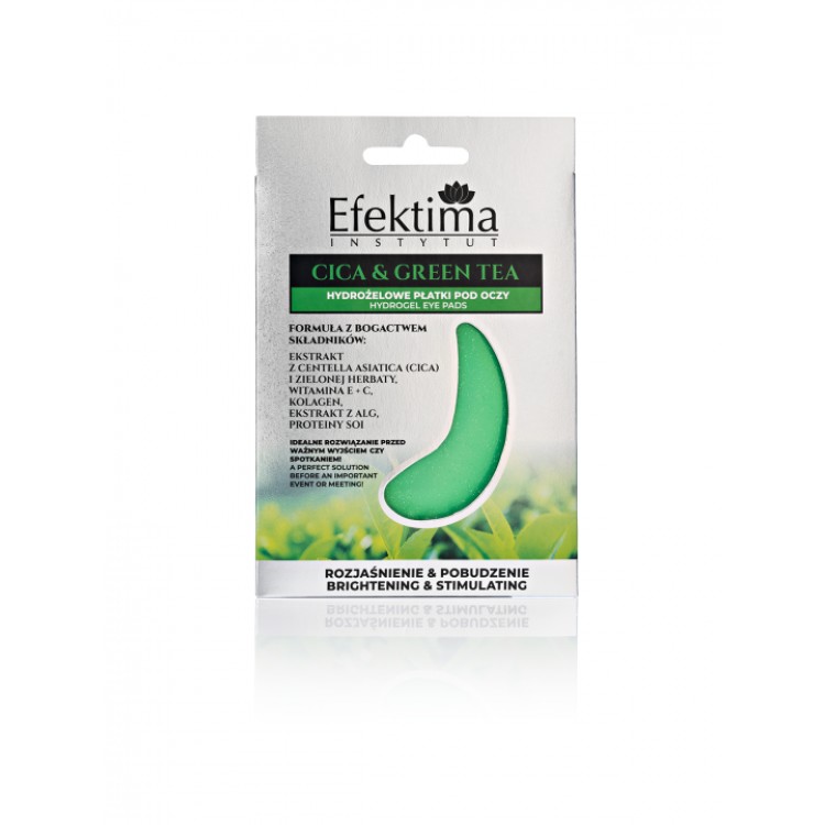 EFEKTIMA HYDROGEL EYE PADS CICA & GREEN TEA BRIGHTENING and STIMULATING 1 pair