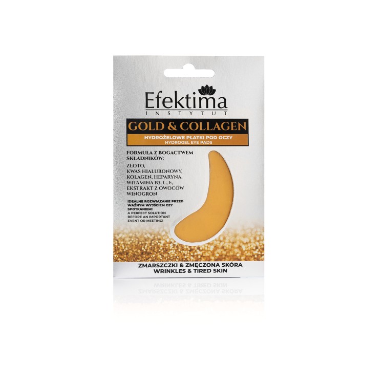 EFEKTIMA HYDROGEL EYE PADS GOLD & COLLAGEN WRINKLES & TIRED SKIN 1 pair