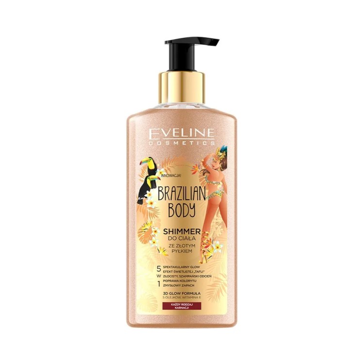 EVELINE COSMETICS BRAZILIAN BODY Body shimmer with gold dust 150ml