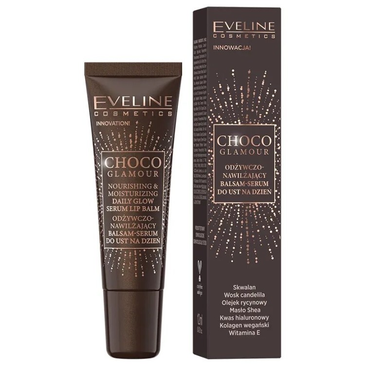 EVELINE CHOCO GLAMOUR NOURISHING SERUM LIP BALM 12ML