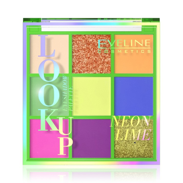EVELINE EYESHADOW PALETTE LOOK UP 9 COLORS NEON LIME EVELINE EYESHADOW PALETTE LOOK UP 9 COLORS NEON LIME