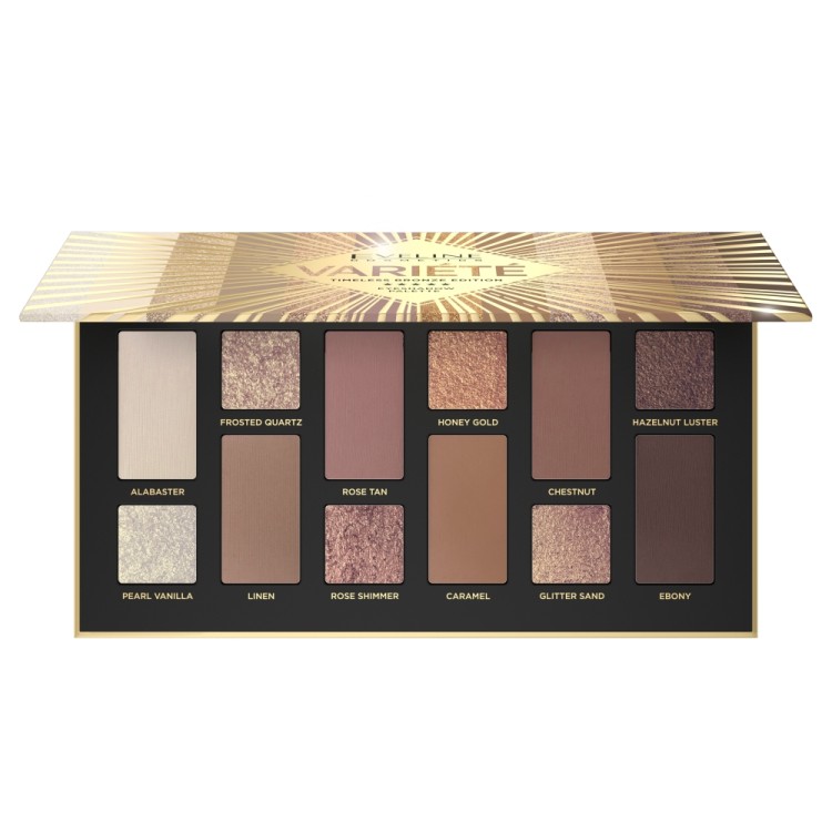 EVELINE VARIETE TIMELESS BRONZE EDITION EYESHADOW PALETTE 12 COLORS