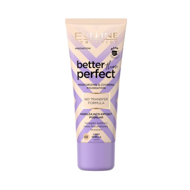 EVELINE BETTER THAN PERFECT MOISTURIZING AND COVERING FACE FOUNDATION 02 LIGHT VANILLA 30ml
