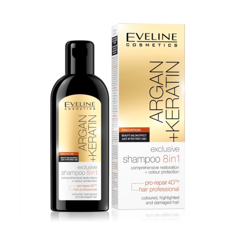 Eveline Argan + Keratin Exclusive 8in1 Shampoo 150ml Eveline Argan + Keratin Exclusive 8in1 Shampoo 150ml
