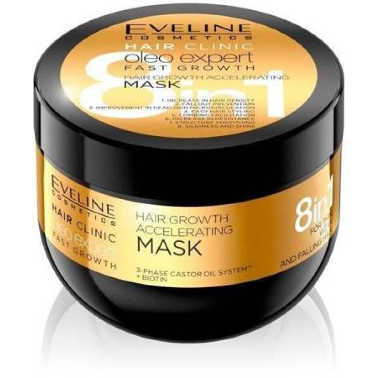 Eveline Oleo Expert Fast Growth Mask 8in1 for Thin and Weak Hair 500ml