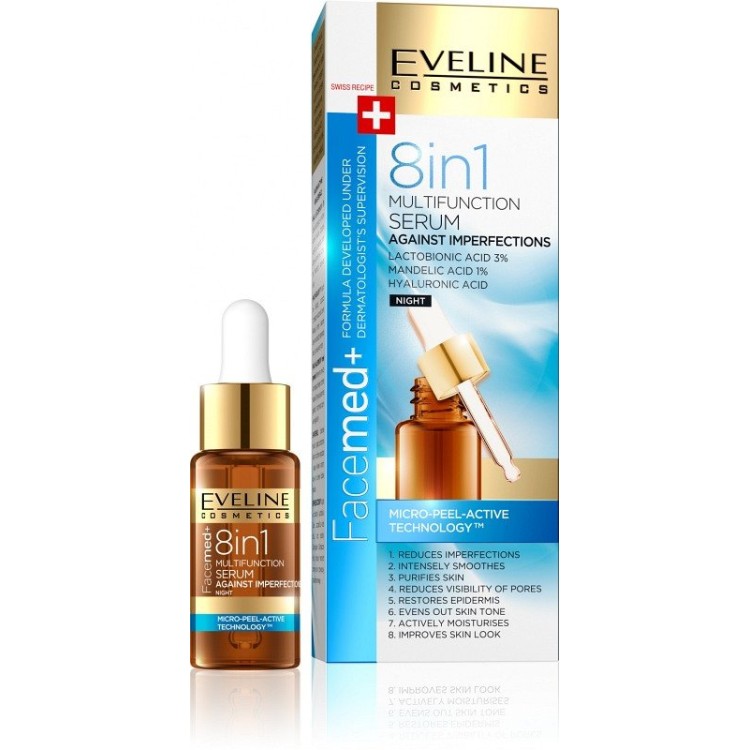 EVELINE FACEMED+ 8IN1 MULTIFUNCTION SERUM AGAINST IMPERFECTIONS 18ML