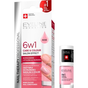 EVELINE NAIL THERAPY COLOUR NAIL CONDITIONER 6IN1 ROSE 5ml EVELINE NAIL THERAPY COLOUR NAIL CONDITIONER 6IN1 ROSE 5ml
