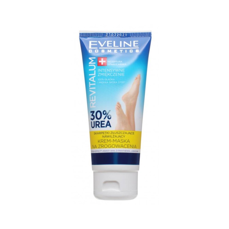 Eveline Revitalum 30% Urea Cream-mask for calluses exfoliating socks 100ml Eveline Revitalum 30% Urea Cream-mask for calluses exfoliating socks 100ml