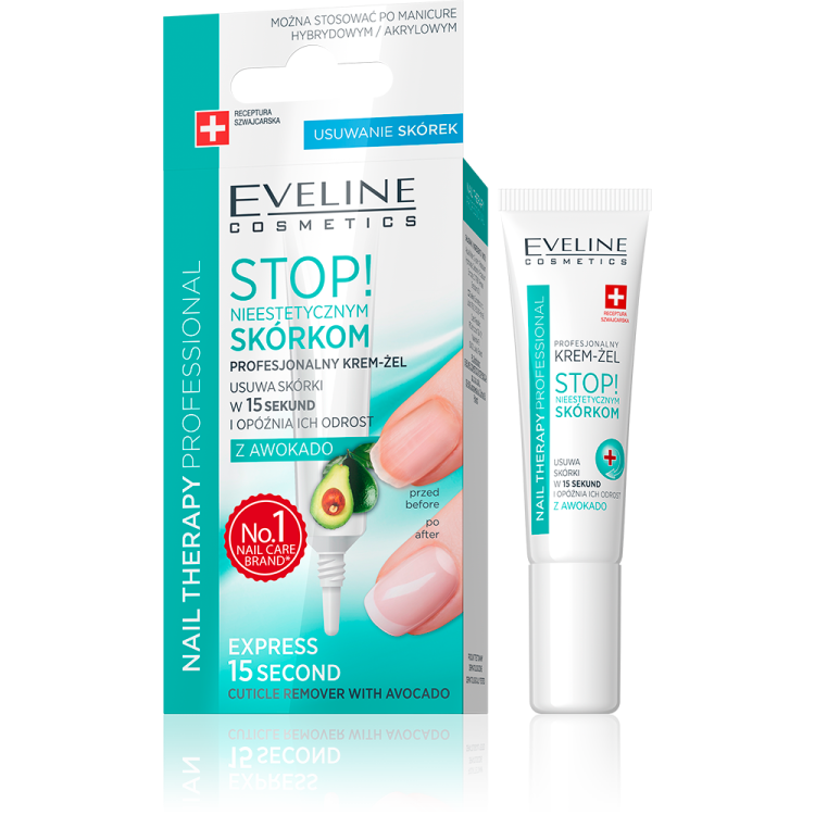 EVELINE COSMETICS CUTICLE REMOVER GEL WITH AVOCADO OIL 12ml