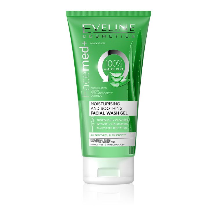Eveline Facemed+ Moisturising and soothing facial wash gel with aloe vera 150ml