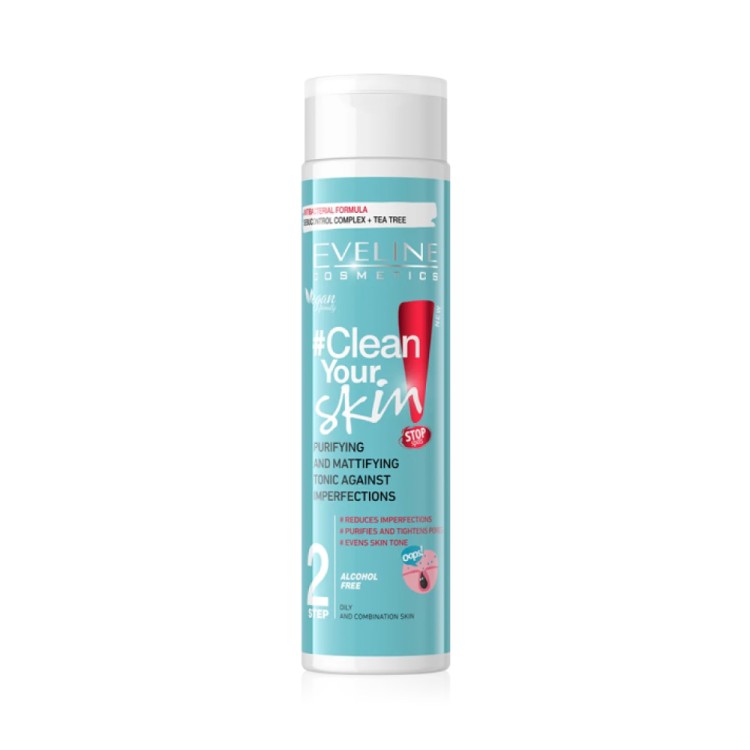 Eveline Clean Your Skin Purifying & Mattifying Face Toner against Imperfections 225ml