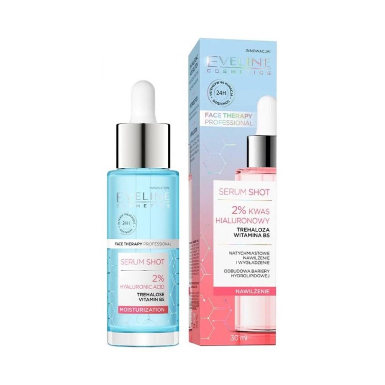 EVELINE SERUM SHOT Treatment with 2% hyaluronic acid for the face, neck and neckline 30ml
