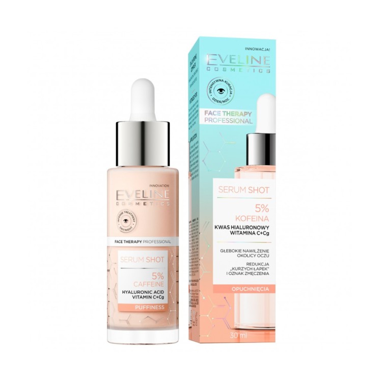 EVELINE SERUM SHOT Treatment with 5% caffeine for the skin around the eyes 30ml EVELINE SERUM SHOT Treatment with 5% caffeine for the skin around the eyes 30ml