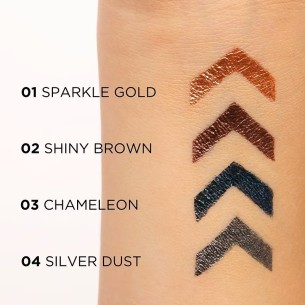EVELINE VARIETE LIQUID EYELINER SHINY LONG LASTING &WATERPROOF no.01 SPARKLE GOLD 4ml EVELINE VARIETE LIQUID EYELINER SHINY LONG LASTING &WATERPROOF no.01 SPARKLE GOLD 4ml