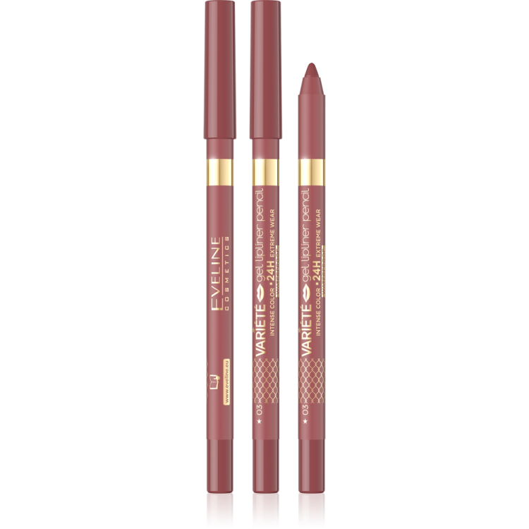 Eveline VARIETE gel lip liner waterproof 03 dark rose