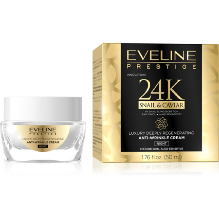 Eveline Prestige 24k Anti-wrinkle Snail & Caviar Night Cream 50ml