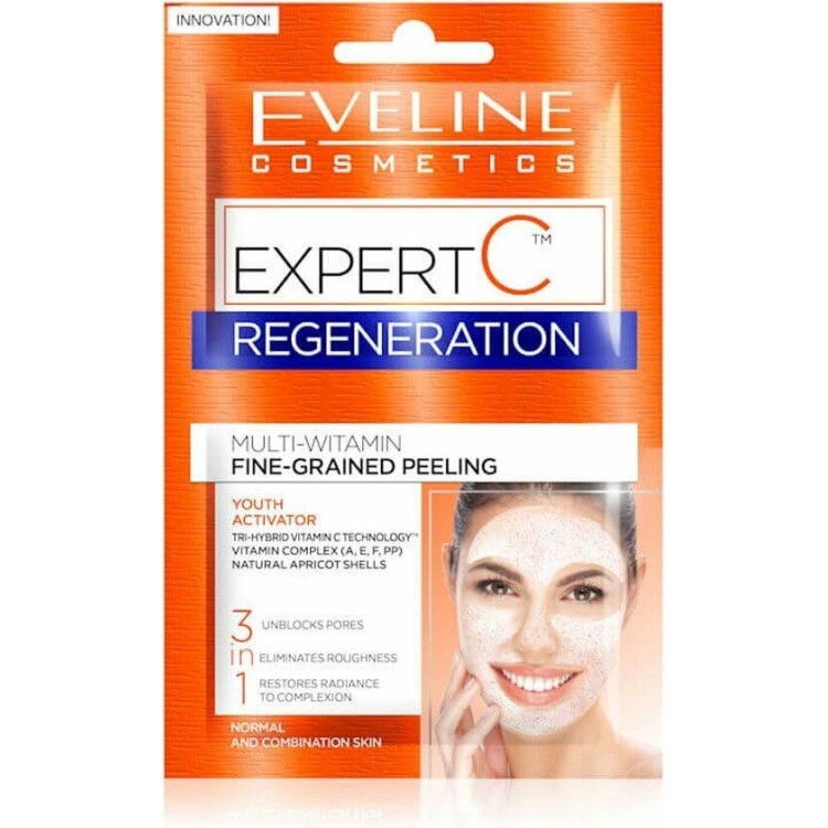 Eveline Expert C Regeneration Multi-vitamin 3-in-1 fine grain peel Face Mask 2x5ml