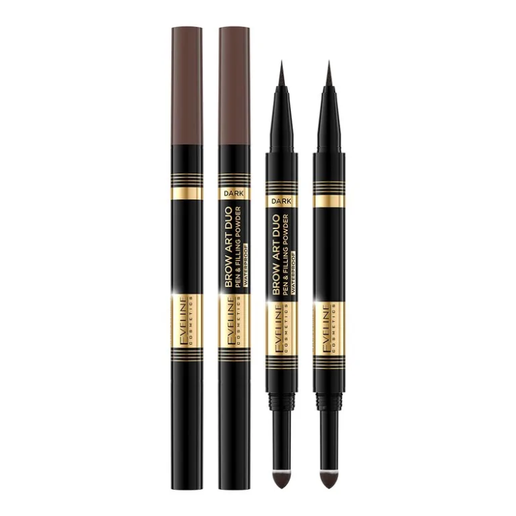 EVELINE BROW ART DUO Marker and eyebrow powder 2in1 DARK