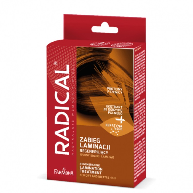 Farmona RADICAL Regenerating hair lamination treatment (15ml mask, 15ml booster, 5ml serum)