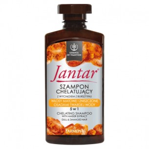 FARMONA JANTAR Chelating shampoo with amber extract 5in1 for dull hair and damaged by hard water deposits 330ml FARMONA JANTAR Chelating shampoo with amber extract 5in1 for dull hair and damaged by hard water deposits 330ml