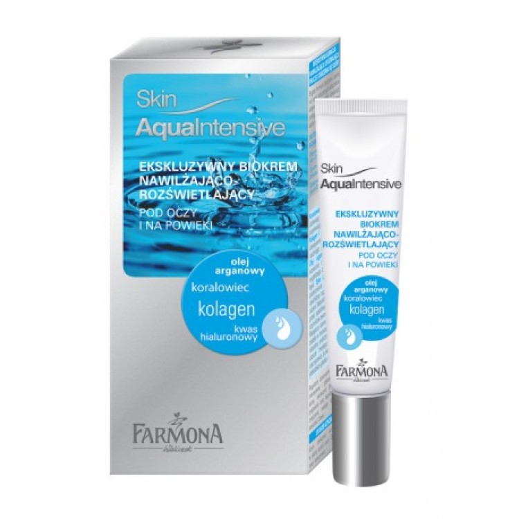 FARMONA Skin Aqua Intensive Exclusive moisturizing and brightening bio cream under the eyes and for the eyelids 15ml  EXP: 07.2024