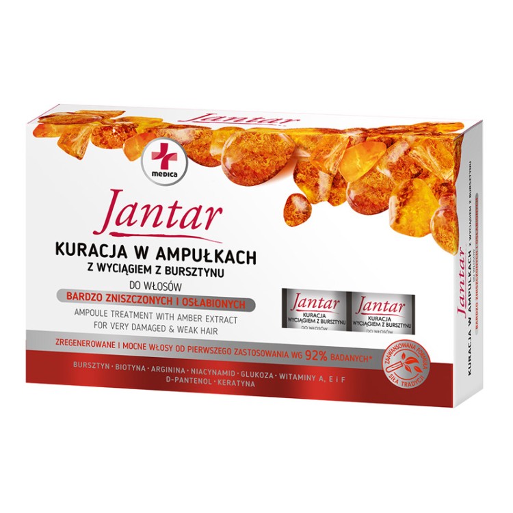 FARMONA Jantar Medica  Ampoule Treatment With Amber Extract For Very Damaged & Weak Hair 5x5ml