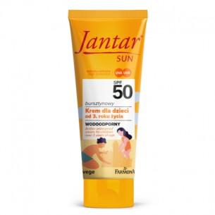 FARMONA JANTAR SUN, AMBER WATERPROOF CREAM FOR CHILDREN (from 3 years of age) SPF 50, 50ml FARMONA JANTAR SUN, AMBER WATERPROOF CREAM FOR CHILDREN (from 3 years of age) SPF 50, 50ml