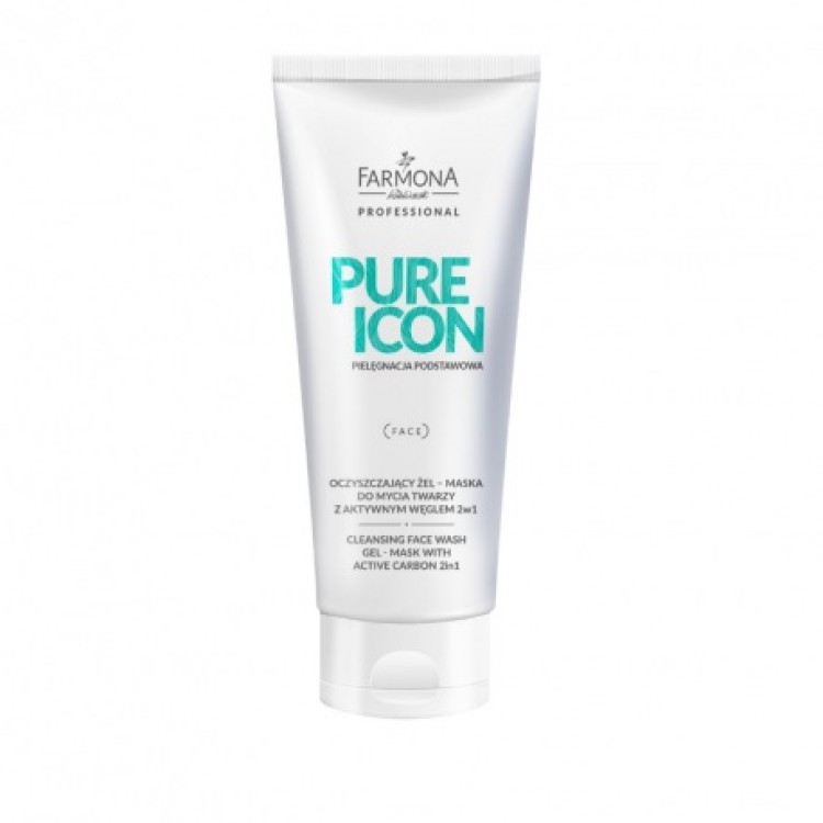 FARMONA PROFESSIONAL PURE ICON Cleansing gel - face wash mask with active carbon 200ml