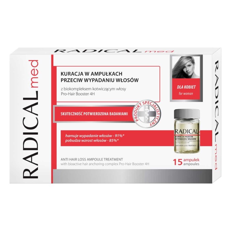 FARMONA RADICALmed ANTI HAIR Loss AMPOULE TREATMENT FOR WOMEN, 15AMPOULES x 5ml