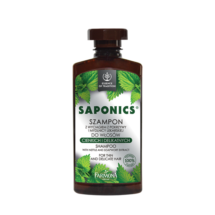 FARMONA SAPONICS Shampoo with natural soapwort and nettle leaf extracts for delicate hair 330ml