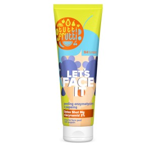 TUTTI FRUTTI Let's Face It Enzymatic facial peeling with papain and niacinamide 3% + Detox Shot Mg 100ml TUTTI FRUTTI Let's Face It Enzymatic facial peeling with papain and niacinamide 3% + Detox Shot Mg 100ml