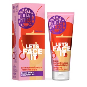 FARMONA TUTTI FRUTTI Let's Face It Normalizing and brightening cream with niacinamide 3% + Beauty Shot A, 50ml FARMONA TUTTI FRUTTI Let's Face It Normalizing and brightening cream with niacinamide 3% + Beauty Shot A, 50ml