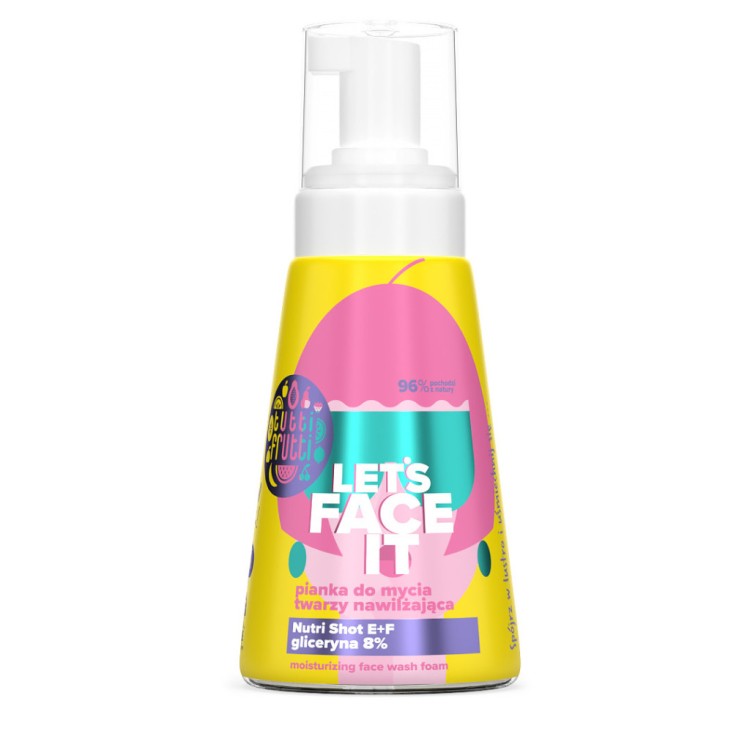 FARMONA TUTTI FRUTTI Let's Face It Moisturizing facial cleansing foam with glycerin 8% + Nutri Shot E+F, 250ml