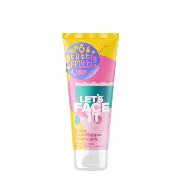 FARMONA TUTTI FRUTTI Let's Face It Moisturizing and mattifying cream with hyaluronic acid 1% + Nutri Shot E+F, 50ml