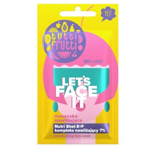 FARMONA TUTTI FRUTTI Let's Face It Moisturizing mask with moisturizing complex 7% + Nutri Shot E+F, 7g FARMONA TUTTI FRUTTI Let's Face It Moisturizing mask with moisturizing complex 7% + Nutri Shot E+F, 7g