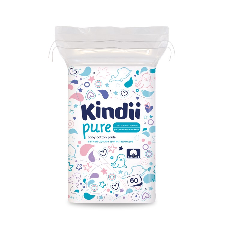 KINDII PURE Baby Cotton Pads 60 pcs