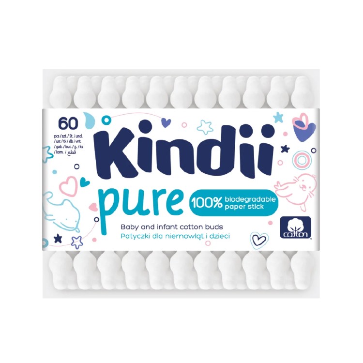 Kindii Pure Cotton baby buds 60 pcs