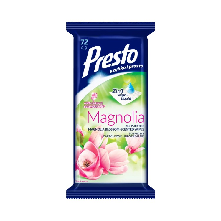 Presto Spring Magnolia universal wipes 72 pcs